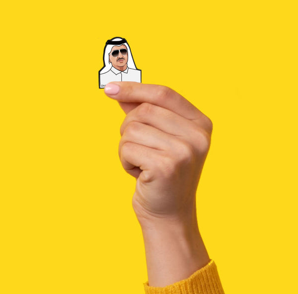 oh, Wanted Studio Brooch - Sheikh Maktoum bin Rashid Al Maktoum 03, Metal